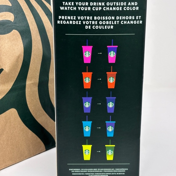 NWT STARBUCKS 2022 Color Changing Cold Cups UV Activated - Picture 2 of 5